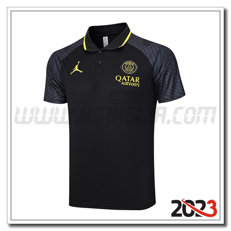 Maglia Polo Jordan PSG Nero 2023 2024