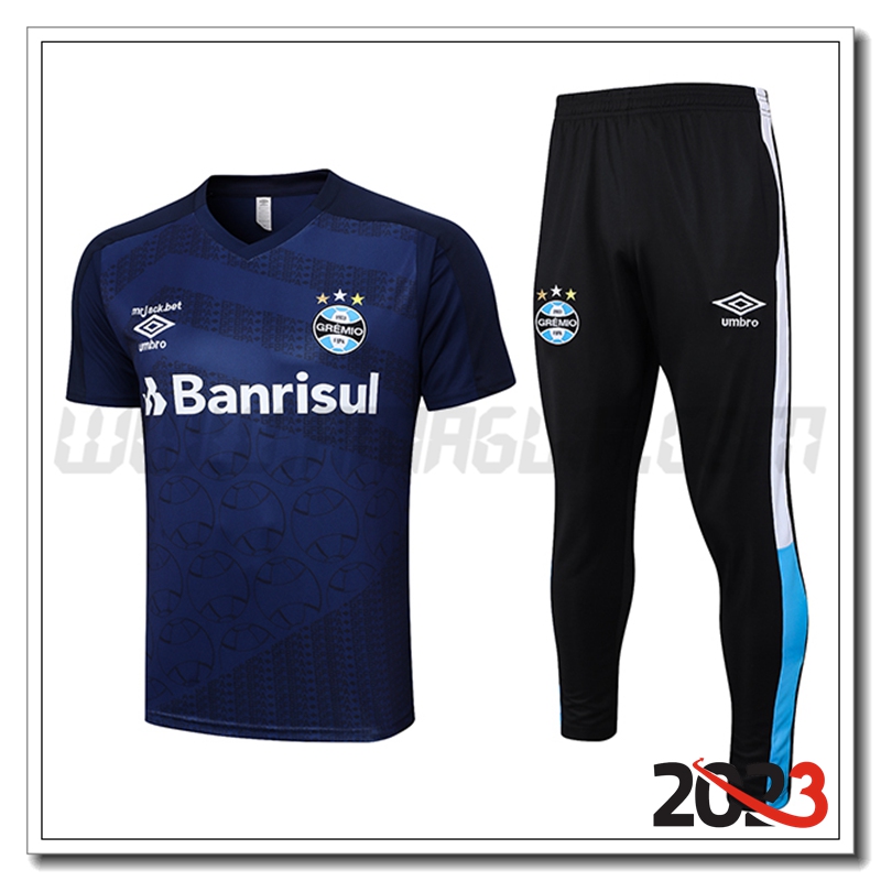 Kit Maglia Polo Gremio+ Pantaloni Blu Marino 2023 2024