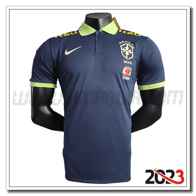 Maglia Polo Brasile Blu Marino 2023 2024 -02