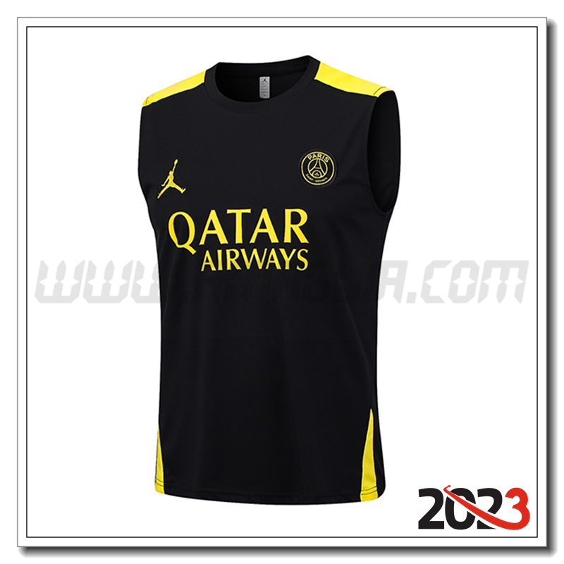 Canotta Allenamento PSG Jordan Nero 2023 2024