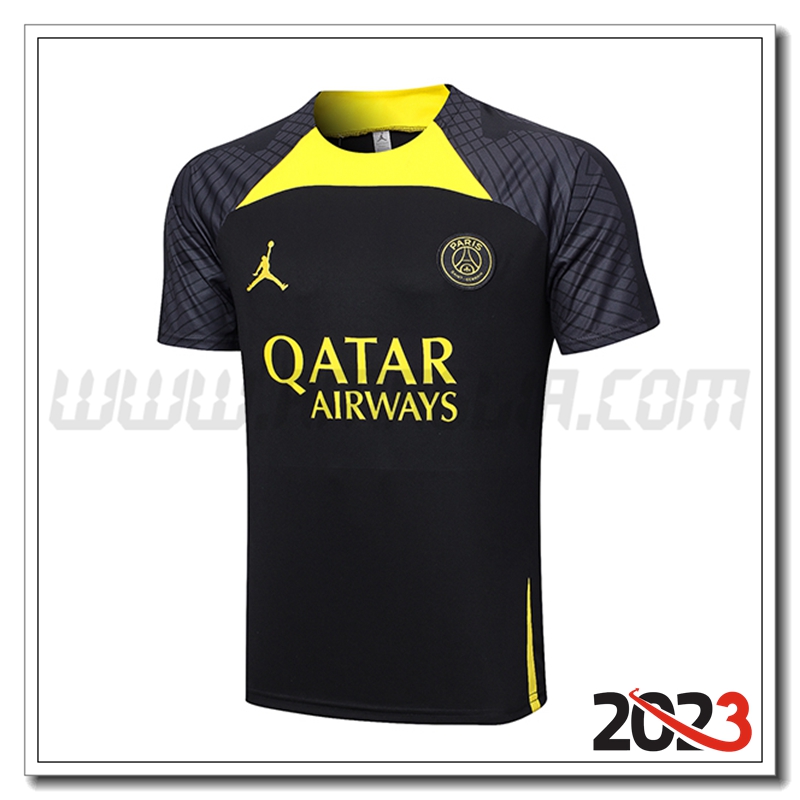 T Shirt Allenamento PSG Nero 2023 2024