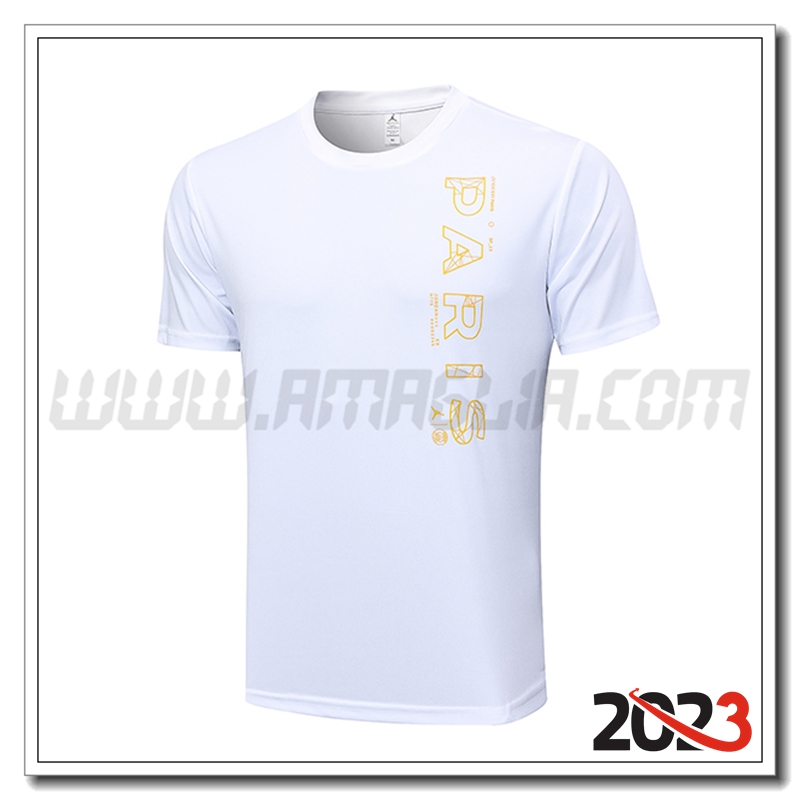 T Shirt Allenamento PSG Bianco 2023 2024