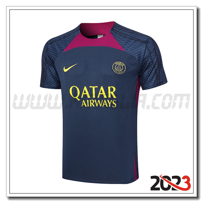 T Shirt Allenamento PSG Blu Marino 2023 2024
