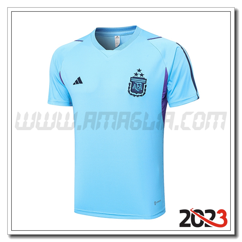 T Shirt Allenamento Argentina Azzurro 2023 2024
