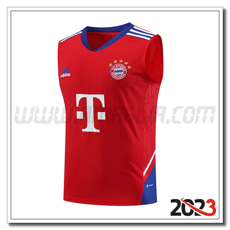 Canotta Allenamento Bayern Monaco Rosso 2023 2024
