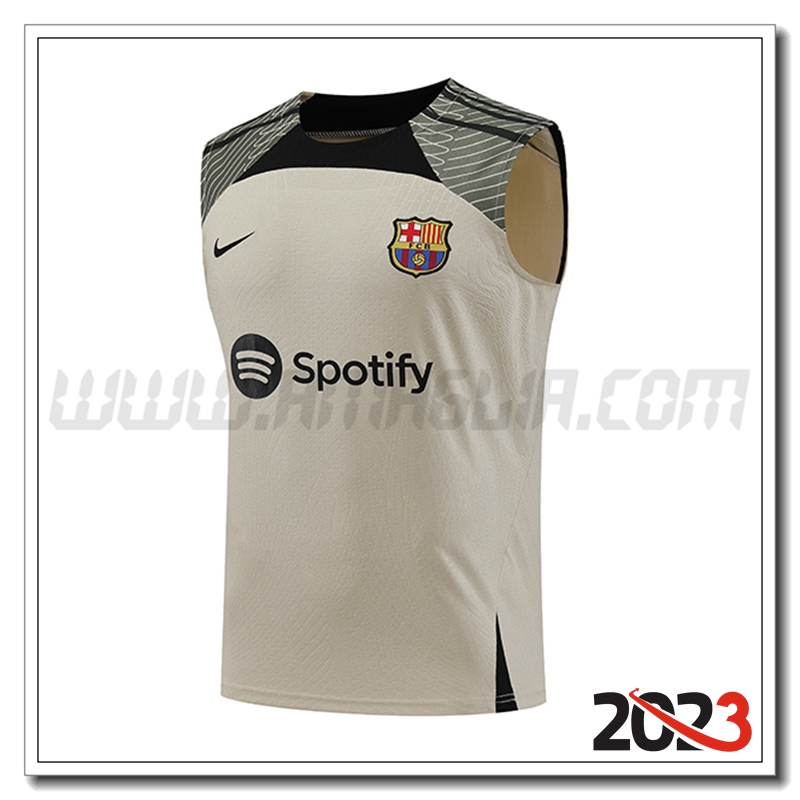 Canotta Allenamento FC Barcellona Verde 2023 2024 -02