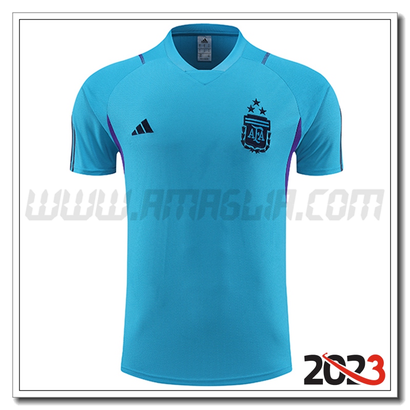 T Shirt Allenamento Argentina Azzurro 2023 2024