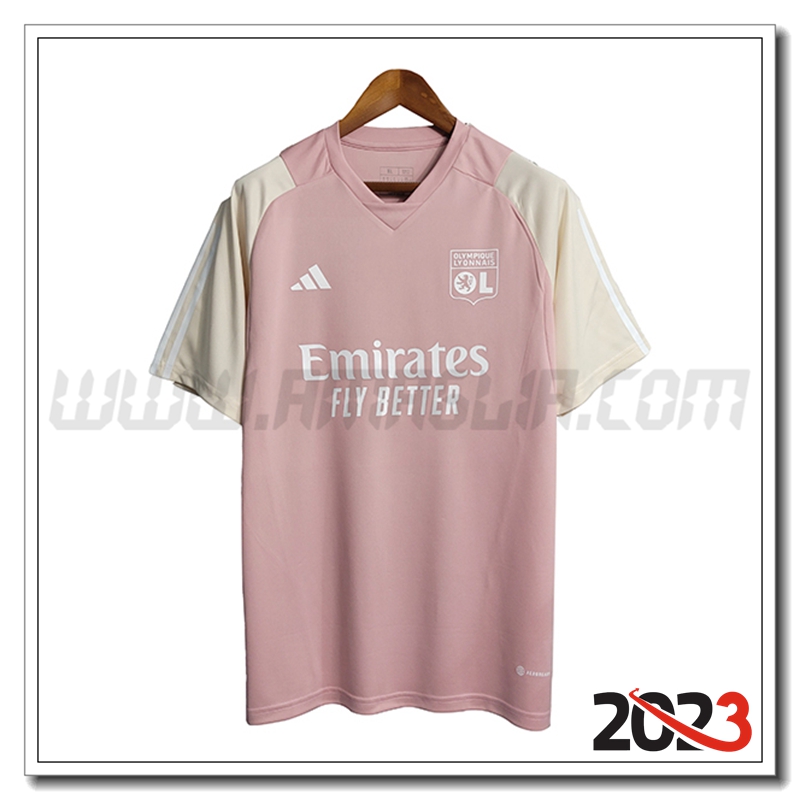 T Shirt Allenamento Lyon OL Rosa 2023 2024