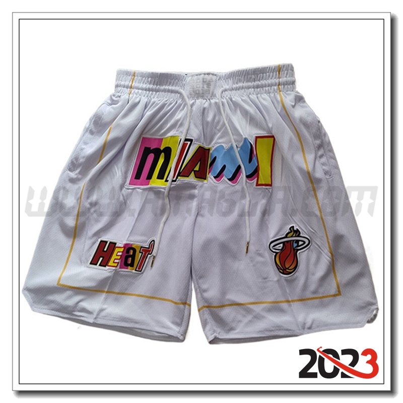 Pantaloncini NBA Miami Heat 2023 Bianco