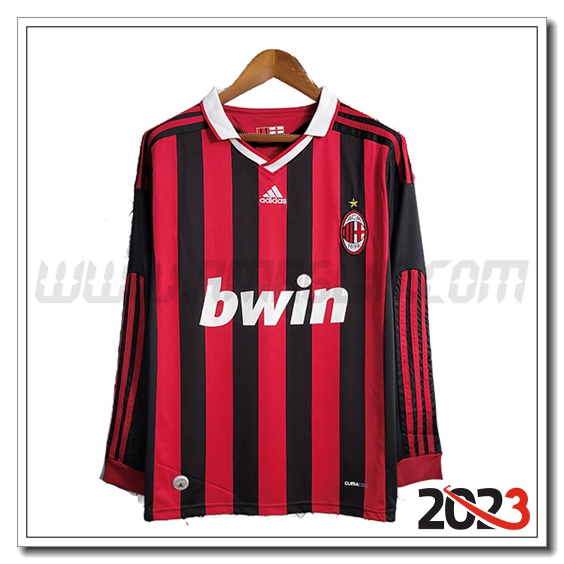 Prima Maglia Retro AC Milan Manica lunga 2009/2010