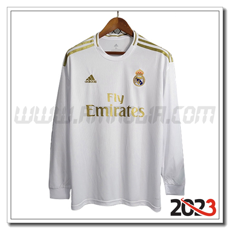 Prima Maglia Retro Real Madrid Manica lunga 2019/2020