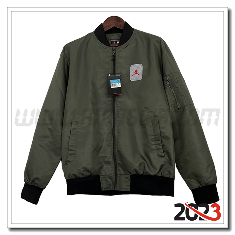 Giacca a Vento Jordan Verde 2023 2024