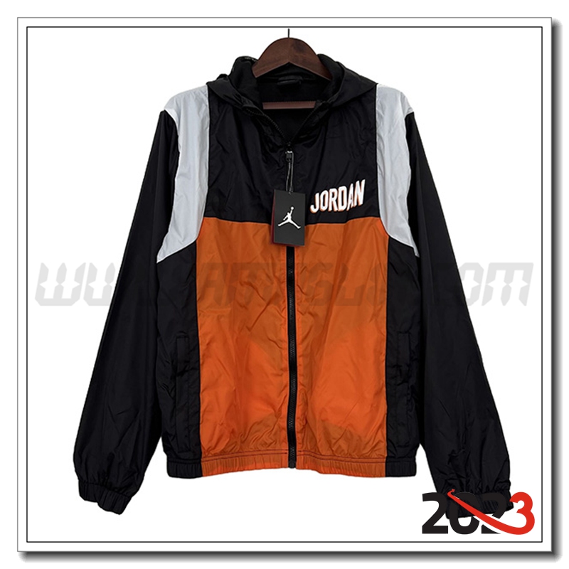 Giacca a Vento Jordan Nero/Arancia 2023 2024