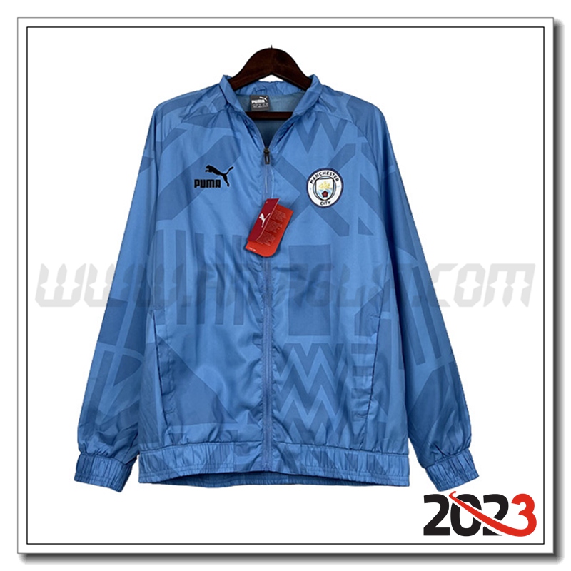 Giacca a Vento Manchester City Blu 2023 2024