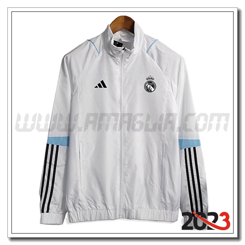 Giacca a Vento Real Madrid Bianco 2023 2024