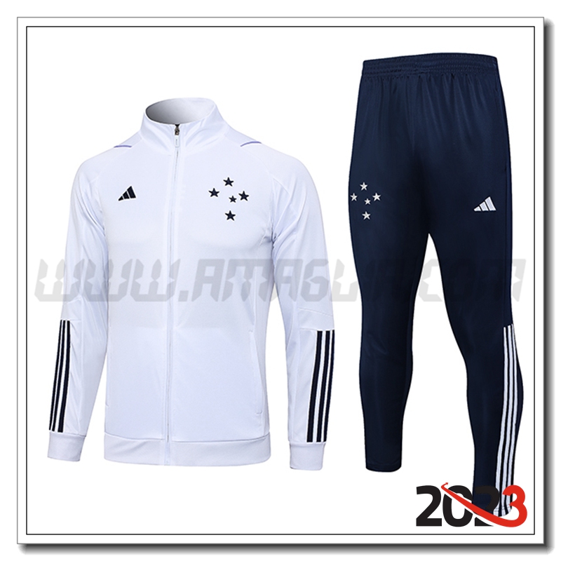 Tuta Allenamento Giacca Cruzeiro EC Bianco 2023 2024