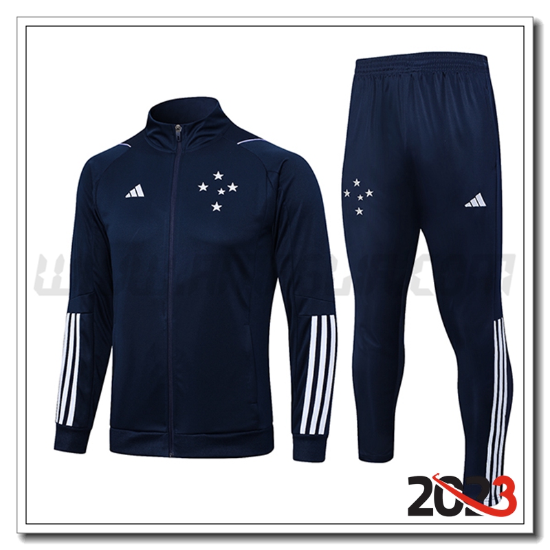 Tuta Allenamento Giacca Cruzeiro EC Blu Marino 2023 2024