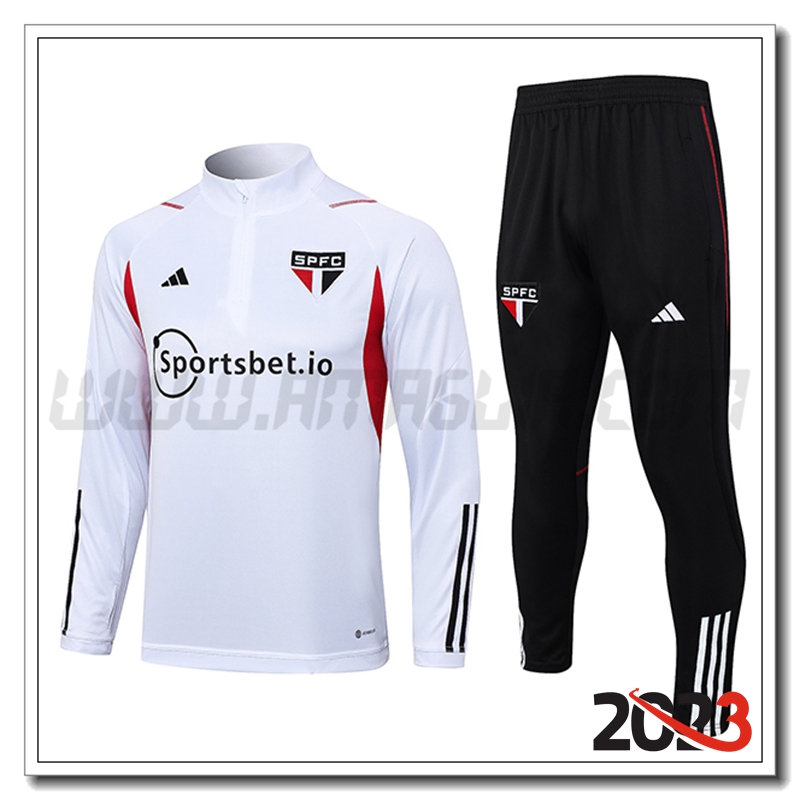 Tuta Allenamento Sao Paulo FC Bianco 2023 2024