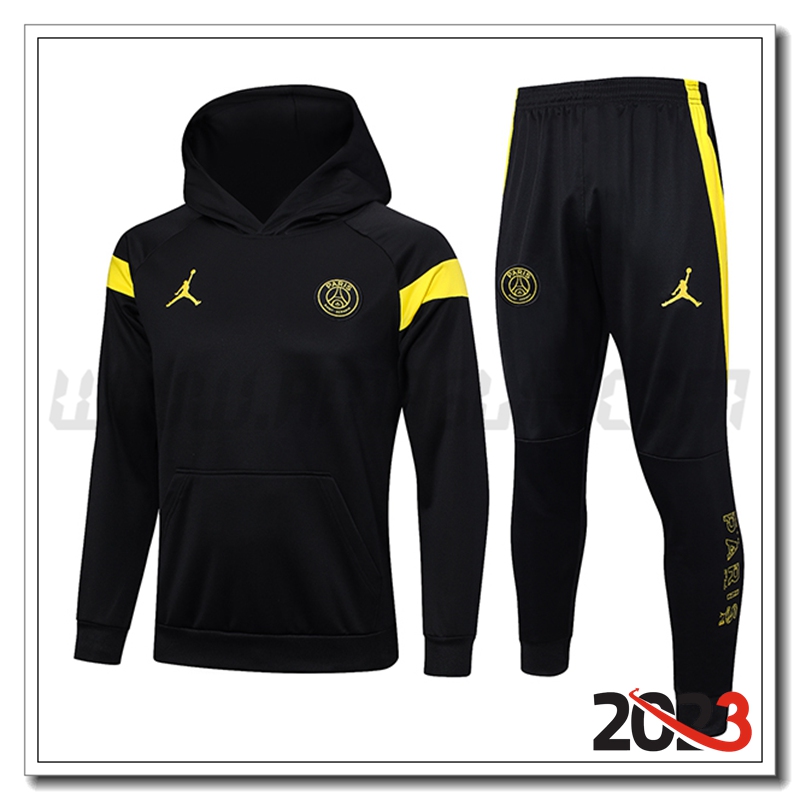 Tuta Giacca Con Cappuccio Jordan PSG Nero 2023 2024
