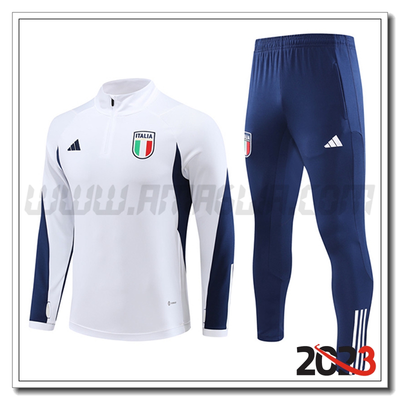 Tuta Allenamento Italia Bianco 2023 2024 -02