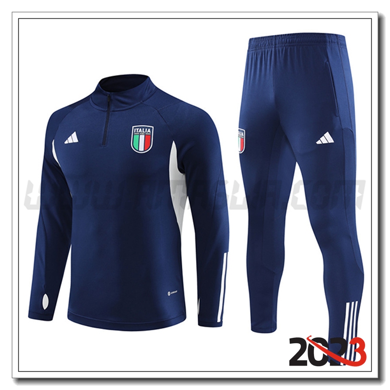 Tuta Allenamento Italia Blu Marino 2023 2024 -03