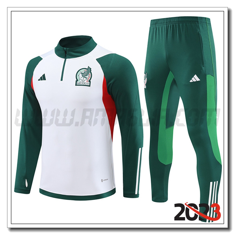 Tuta Allenamento Messico Bianco 2023 2024