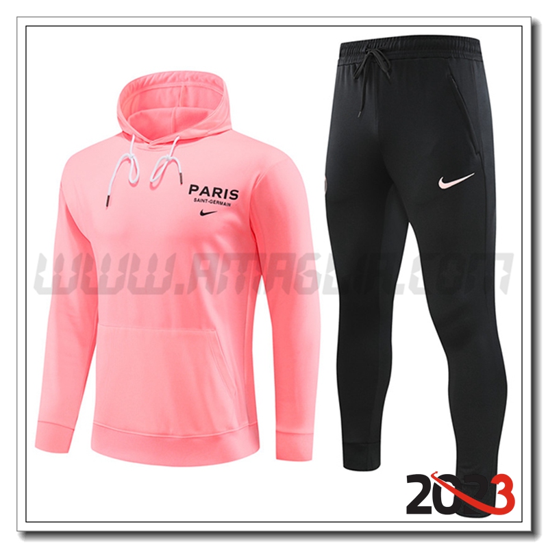 Tuta Giacca Con Cappuccio PSG Rosa 2023 2024