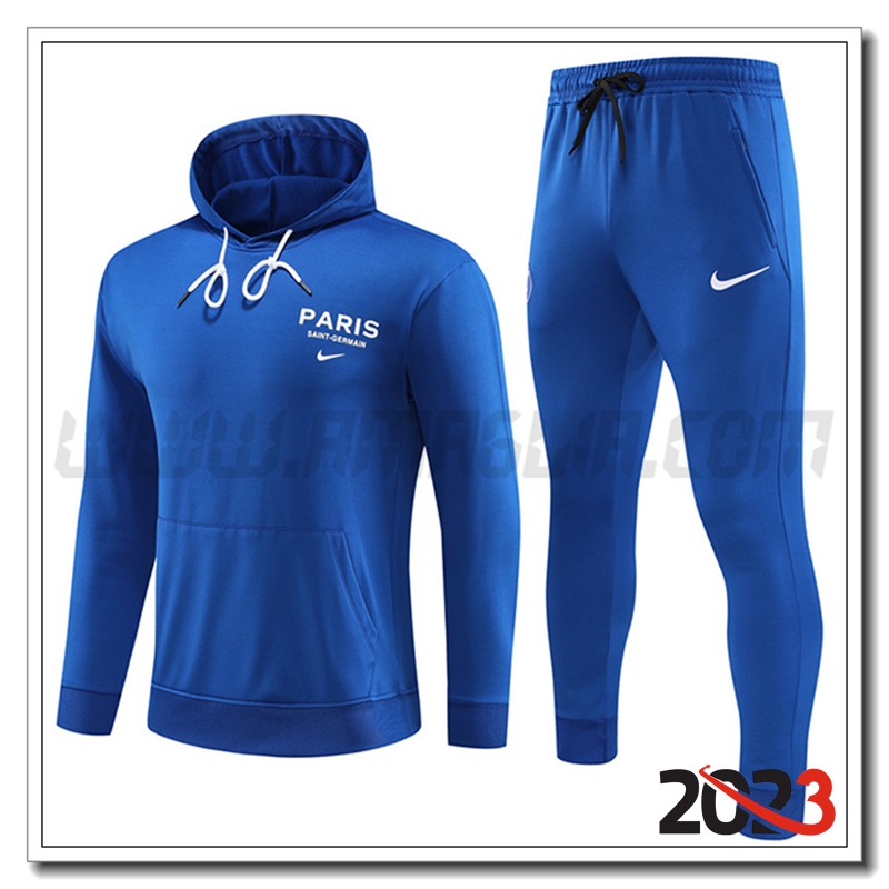 Tuta Giacca Con Cappuccio PSG Blu 2023 2024