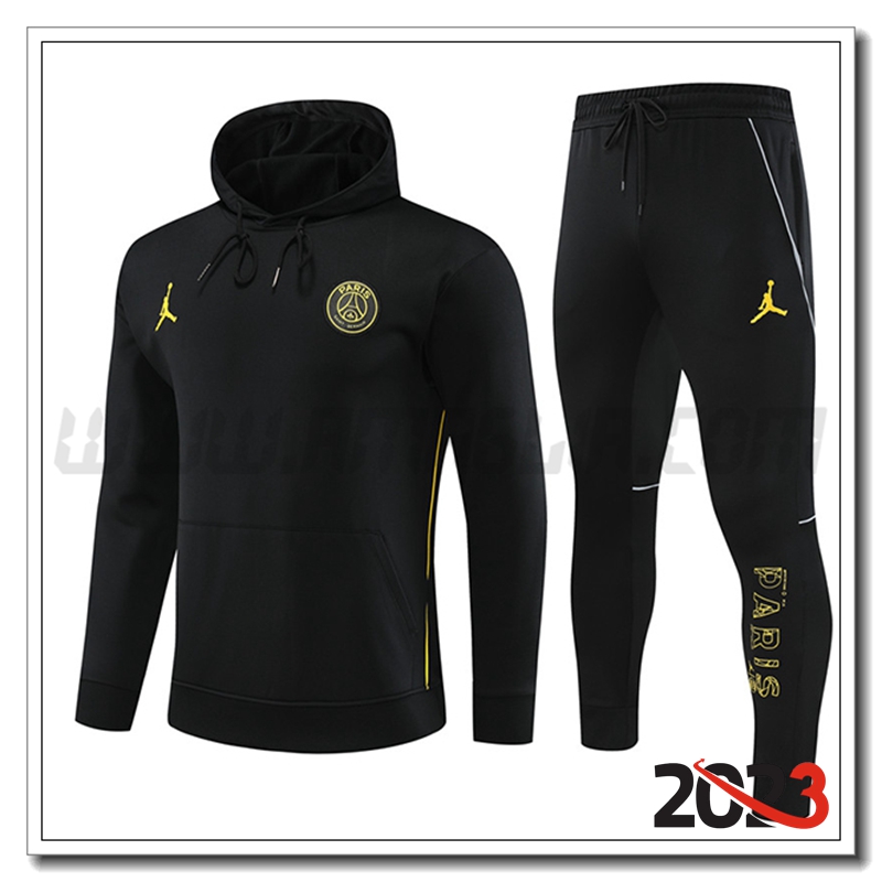 Tuta Giacca Con Cappuccio Jordan PSG Nero 2023 2024