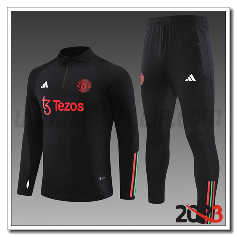 Tuta Allenamento Manchester United Bambino Nero 2023 2024