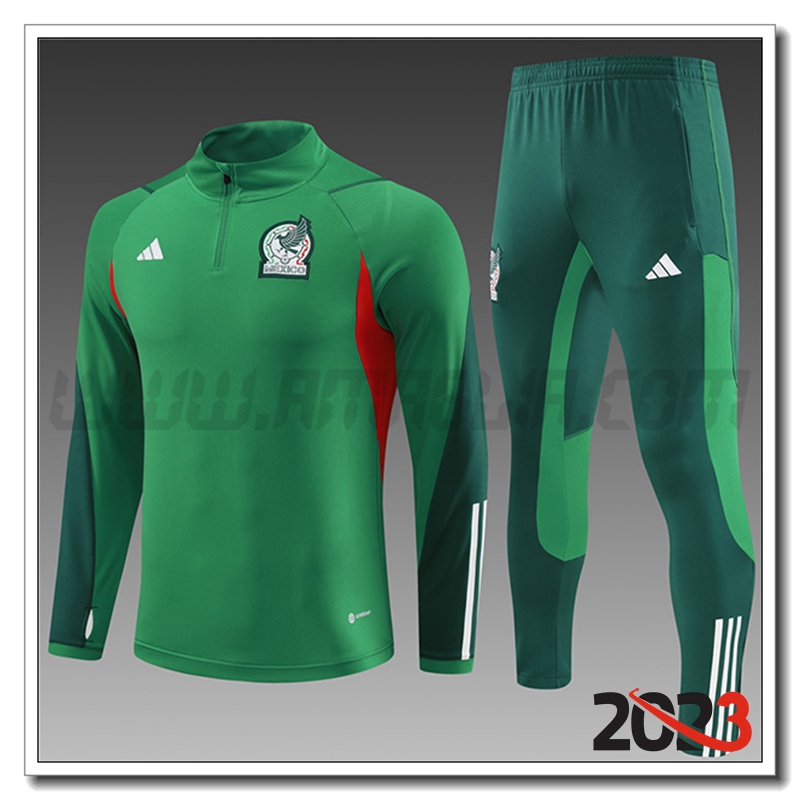 Tuta Allenamento Messico Bambino Verde 2023 2024