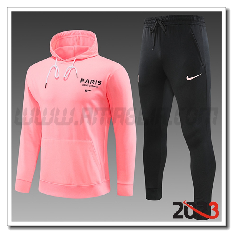 Tuta Giacca Con Cappuccio PSG Bambino Rosa 2023 2024