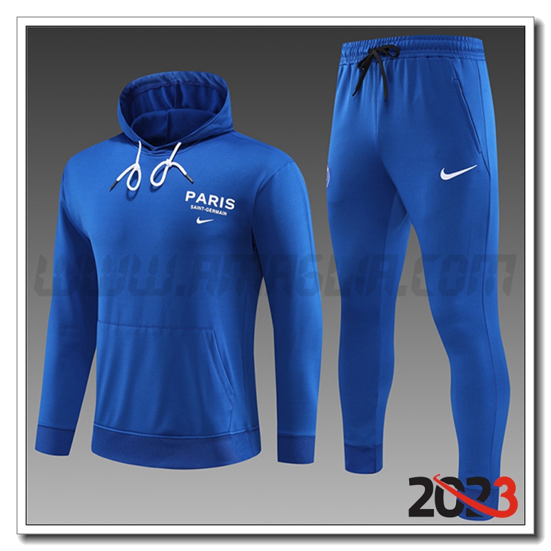 Tuta Giacca Con Cappuccio PSG Bambino Blu 2023 2024