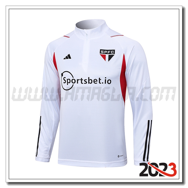 Sweatshirt Training Sao Paulo FC Bianco 2023 2024