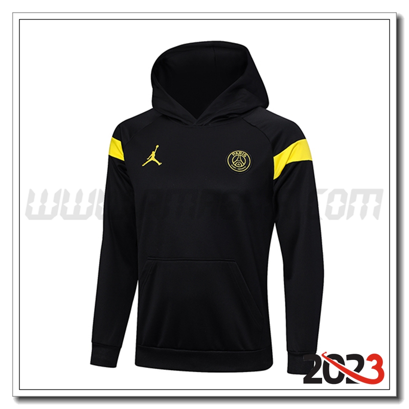 Sweatshirt Training Capuche Jordan PSG Nero 2023 2024 -03