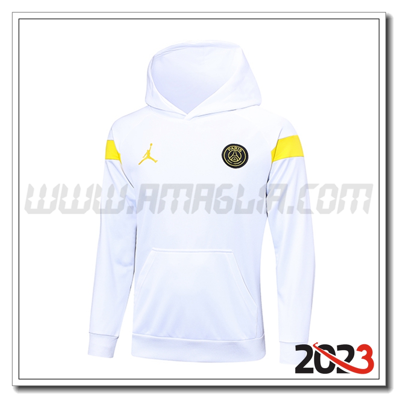 Sweatshirt Training Capuche Jordan PSG Bianco 2023 2024