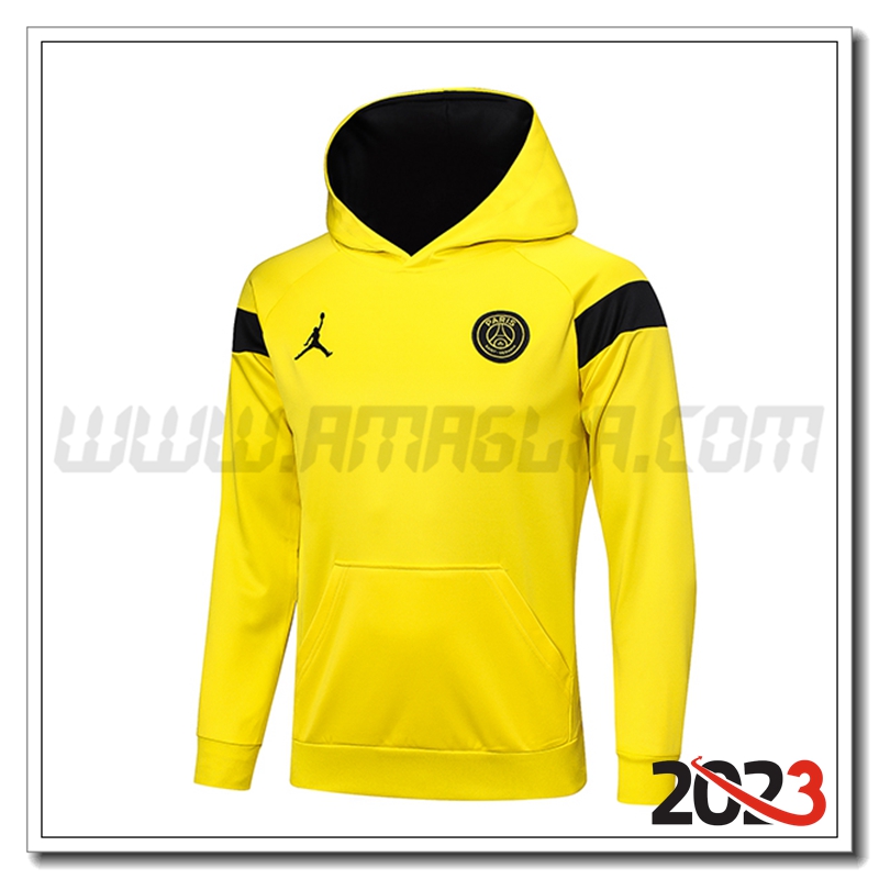 Sweatshirt Training Capuche Jordan PSG Giallo 2023 2024