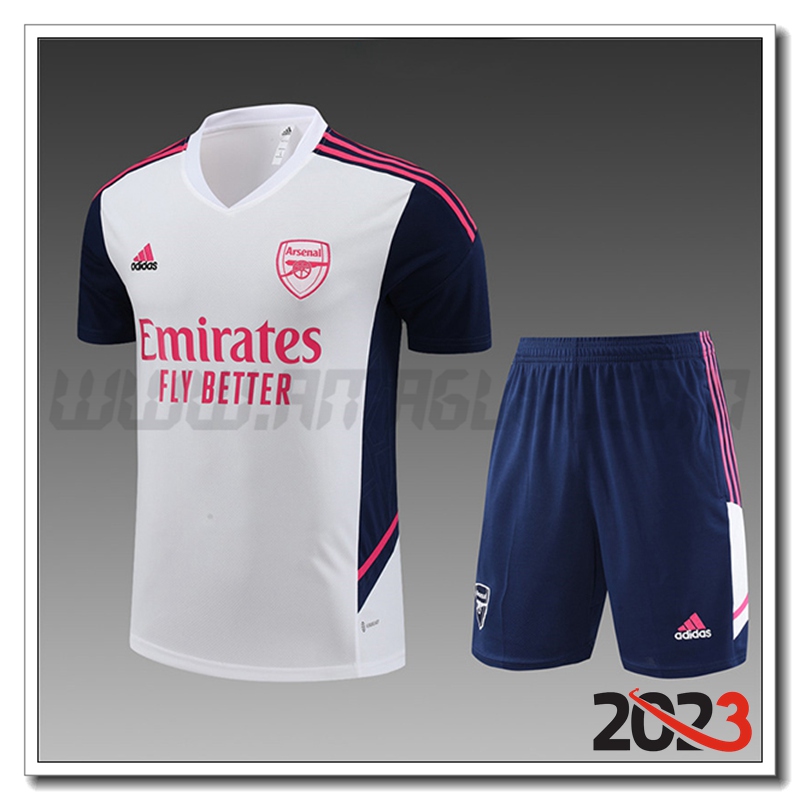 Kit Maglia Allenamento Arsenal Bambino Bianco 2022/2023
