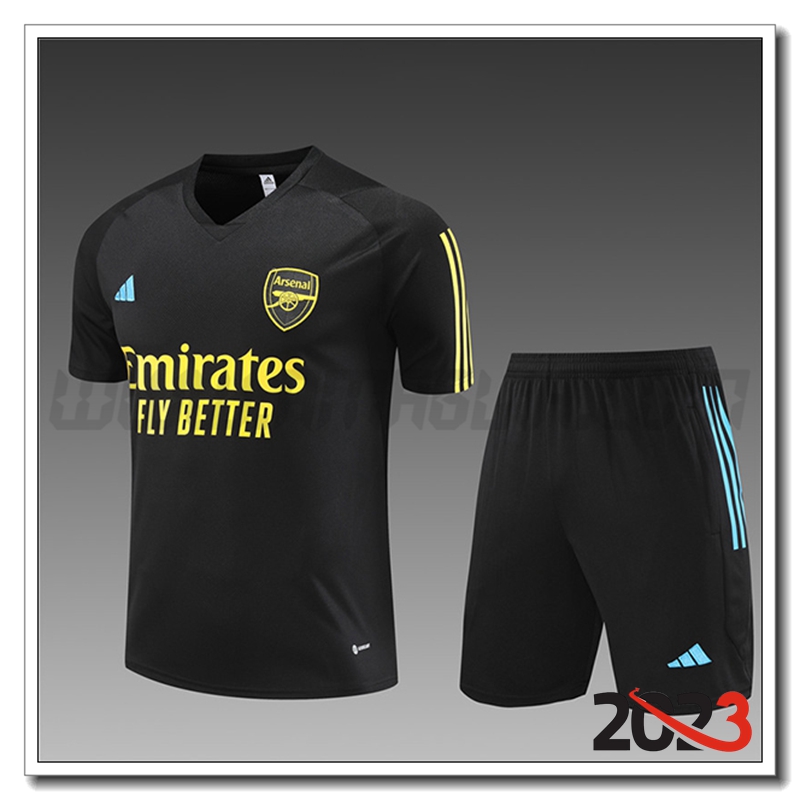 Kit Maglia Allenamento Arsenal Bambino Nero 2023 2024