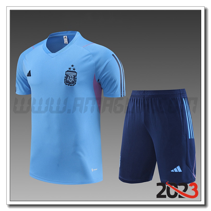 Kit Maglia Allenamento Argentina Bambino Azzurro 2023 2024