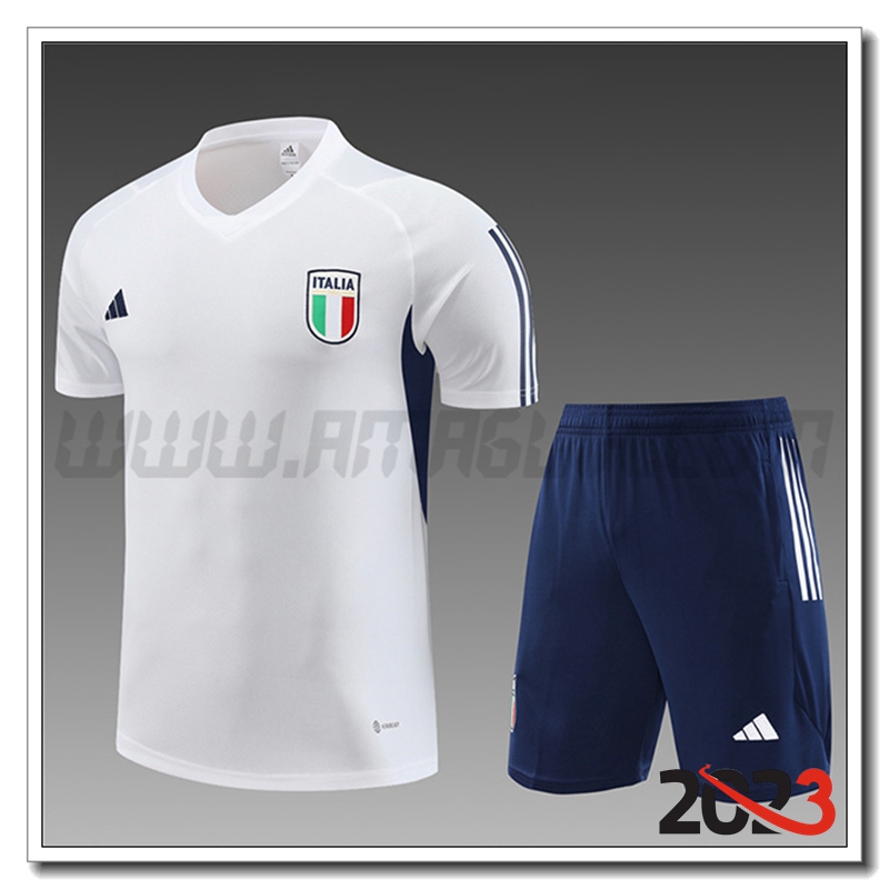 Kit Maglia Allenamento Italia Bambino Blu Marino 2023 2024
