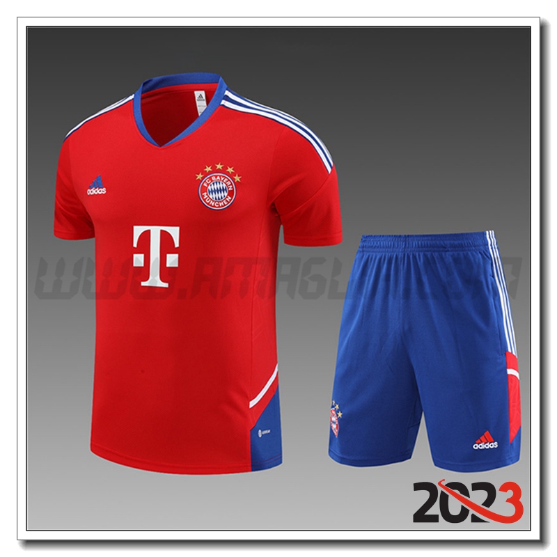 Kit Maglia Allenamento Bayern Monaco Bambino Rosso 2022/2023