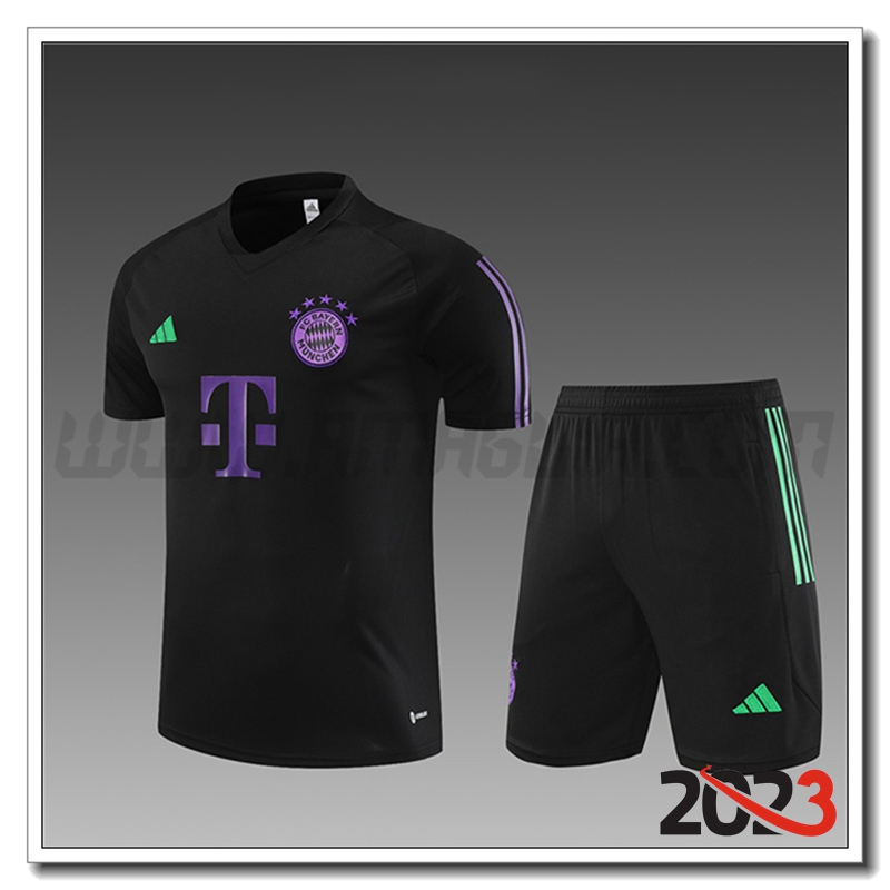 Kit Maglia Allenamento Bayern Monaco Bambino Nero 2023 2024