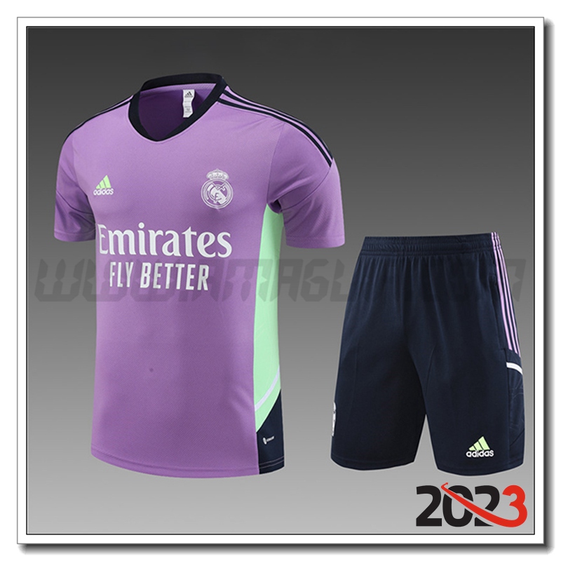 Kit Maglia Allenamento Real Madrid Bambino viola 2022/2023