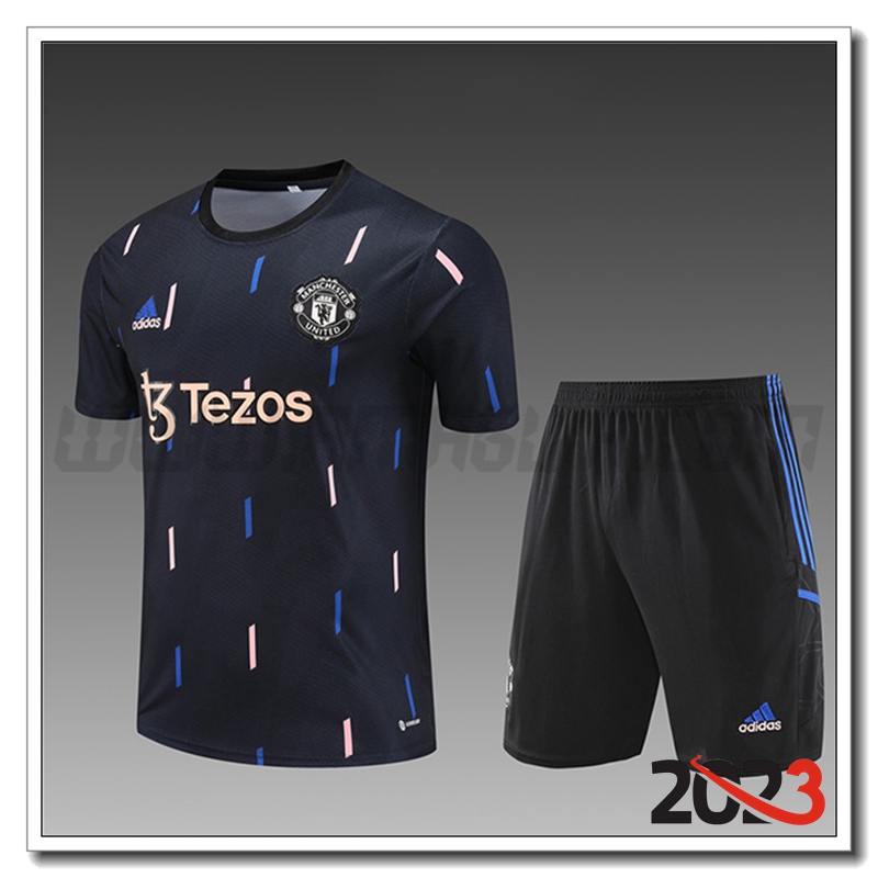 Kit Maglia Allenamento Manchester United Bambino Nero 2022/2023
