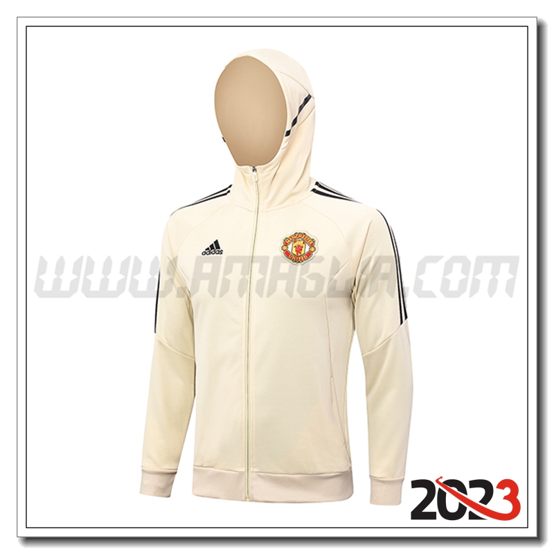 Giacca Con Cappuccio Manchester United Giallo 2023 2024