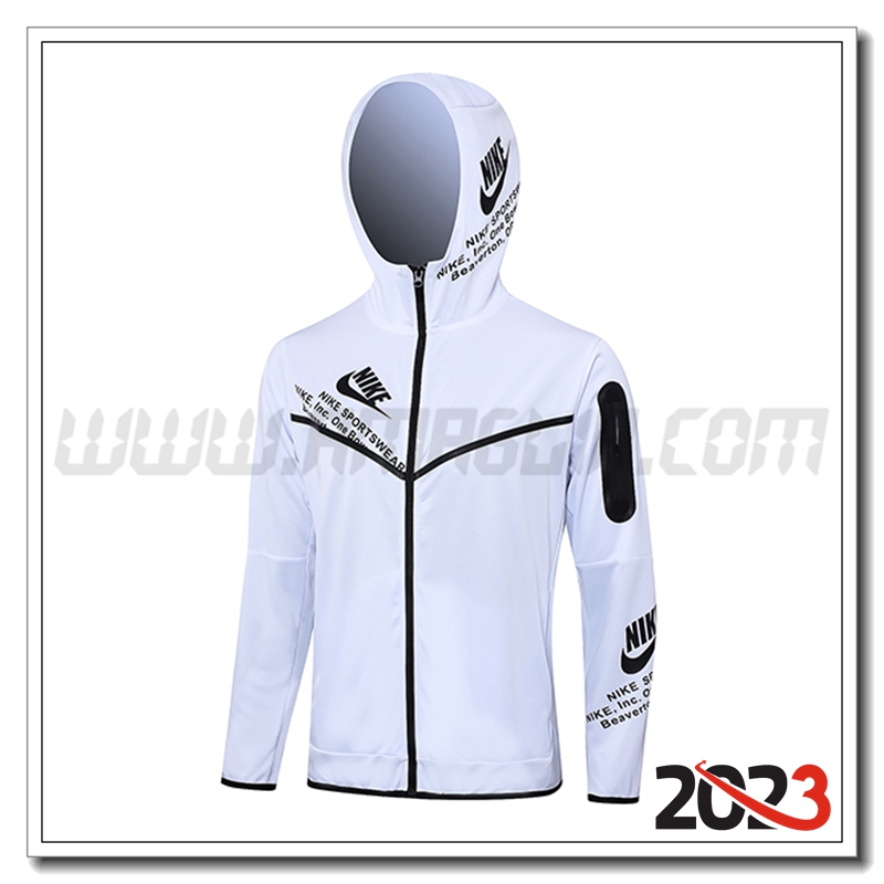 Giacca Con Cappuccio Nike Bianco 2023 2024