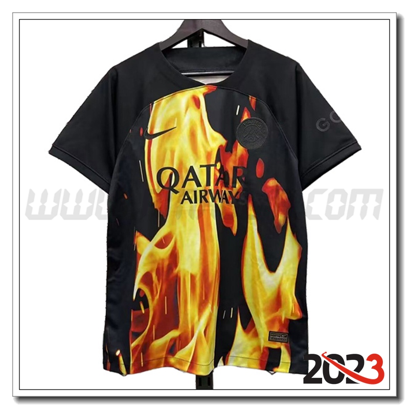 Maglia Calcio PSG Edizione Speciale 2023 2024 Nero GIALLO