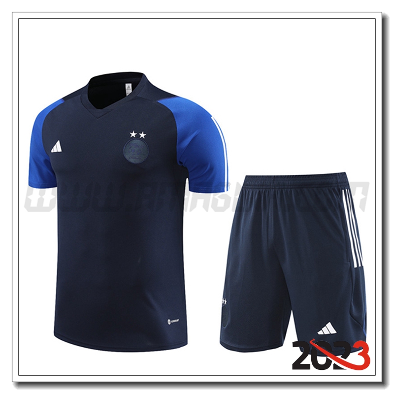 Kit Maglia Allenamento Algeria + Pantaloncini Blu Marina 2023 2024