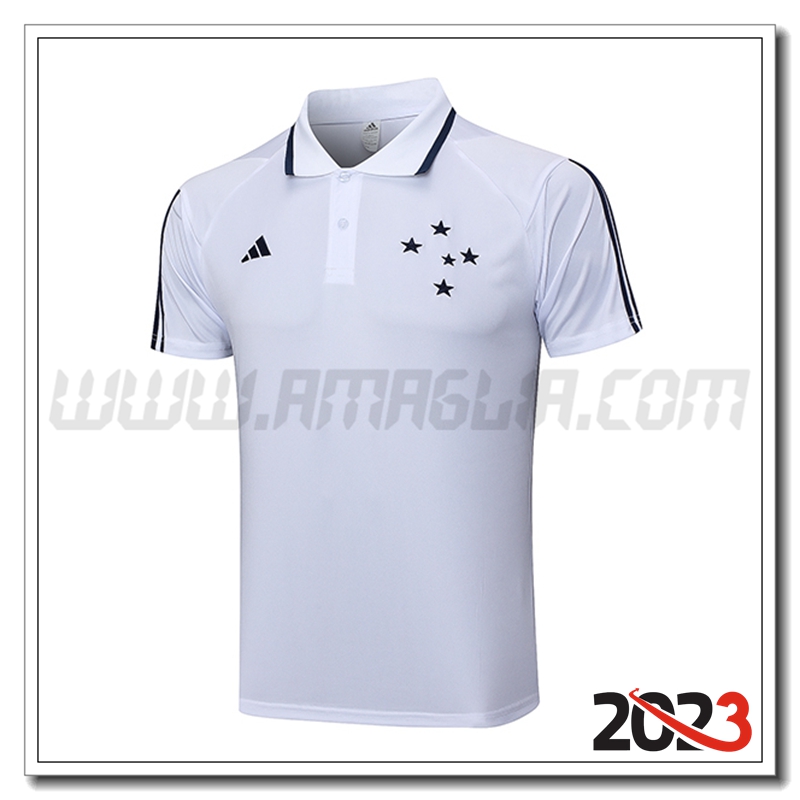 Maglia Polo Cruzeiro Bianco 2023 2024